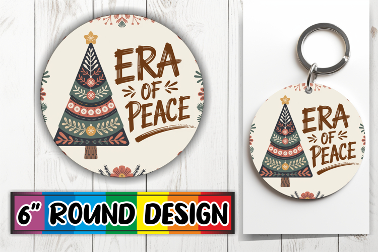Enchanted Keychain Round Sublimation PNG, Holiday