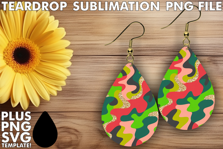Dazzling Teardrop Earrings Magic, Funky Pattern