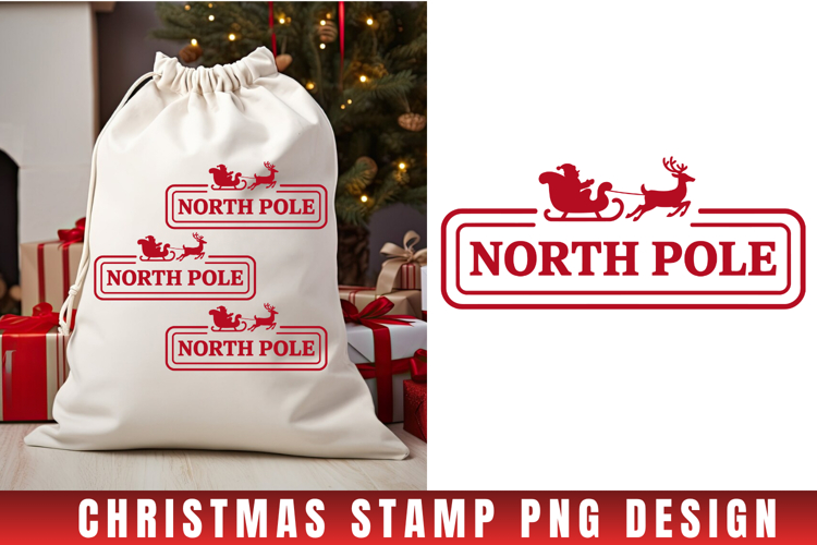 Christmas Stamp Clipart, Christmas Retro sublimation PNG