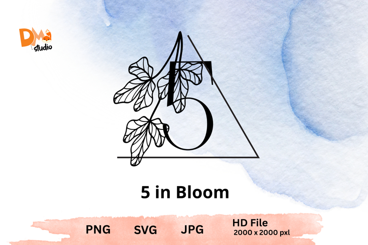 Elegant Emblem Monogram - Botanical Letter SVG | JPG | PNG