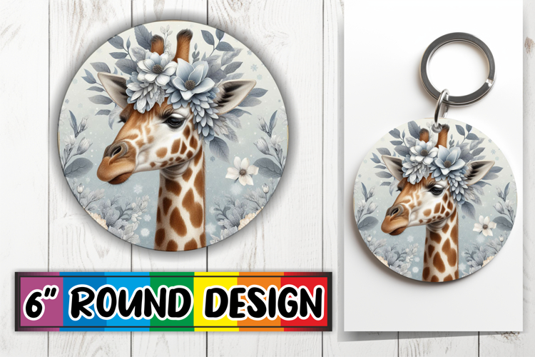 Bright Sublimation Car Coasters, Giraffe