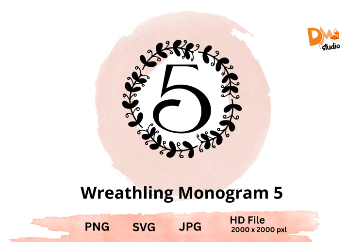 Wreath Monogram SVGs Image 5
