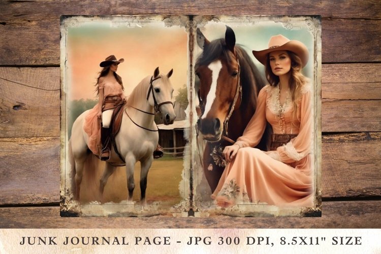 Vintage Cowgirl Clipart Image 15