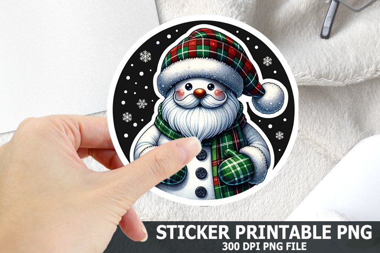 Christmas Santa Sticker| Christmas Sticker PNG Design