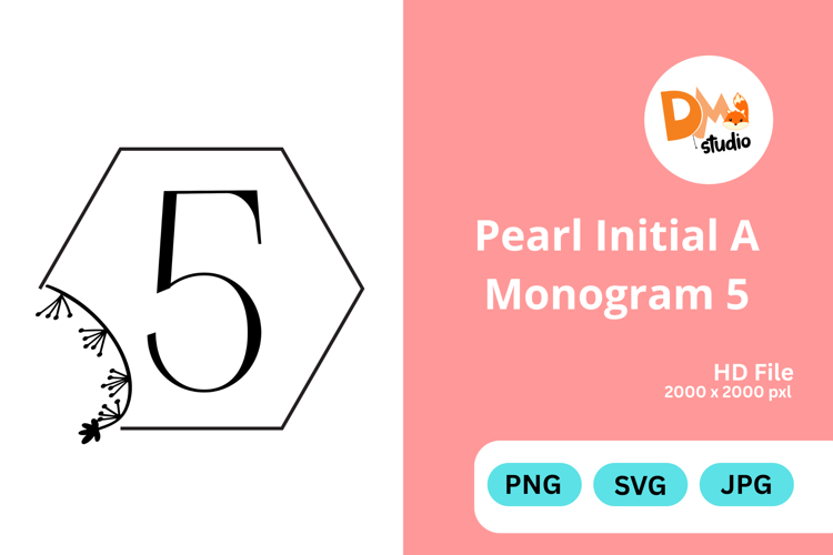 Pearl Monogram Svg Image 11