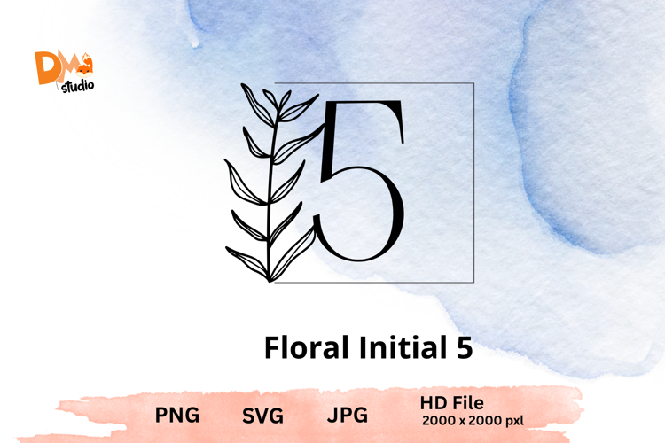 Leaf Monogram Svg Image 7