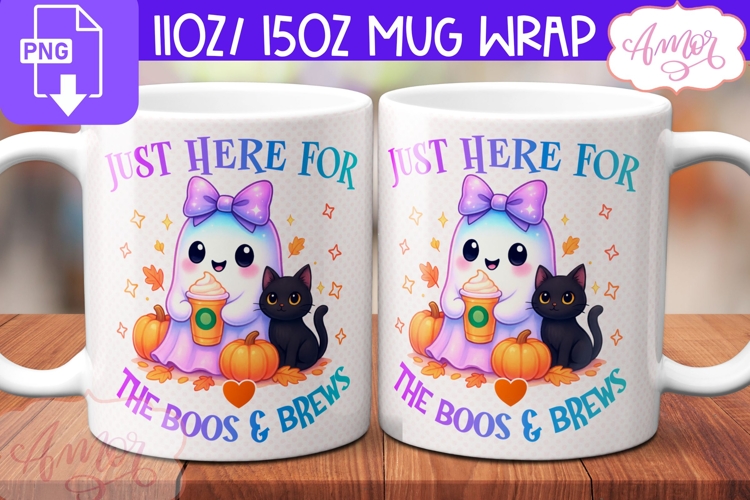 Halloween Season mug wrap PNG, Pumpkin Spice mug PNG