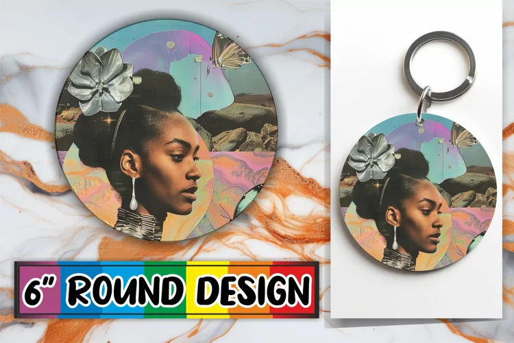 Artistic Black Woman Wrap Tumbler Abstract Art PNG