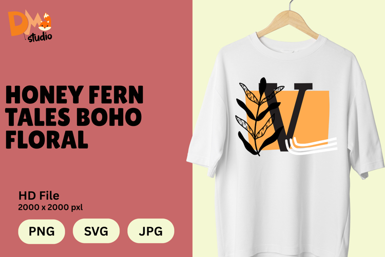 Honey Fern Tales Boho Floral Monogram