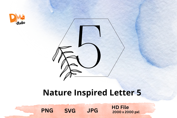 Leaf Monogram Svg Image 14