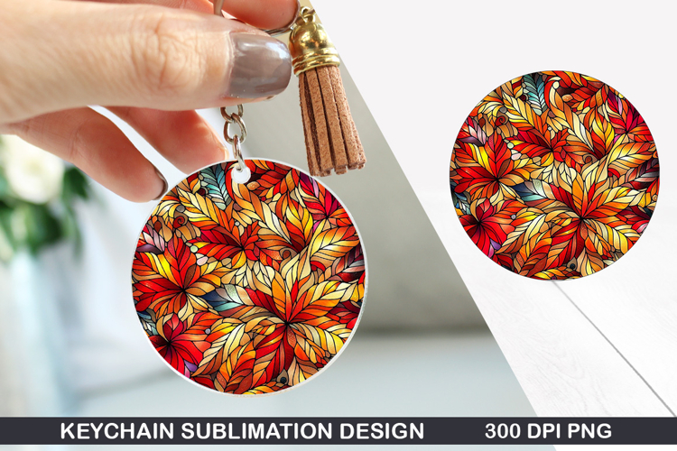 Flower Keychain Sublimation - Spring Keychain PNG Design
