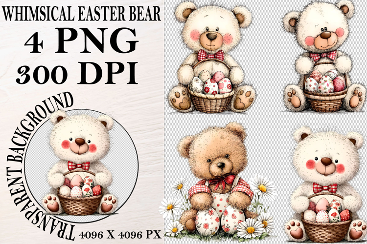 Whimsical Easter Bear Clipart Easter Bear png
