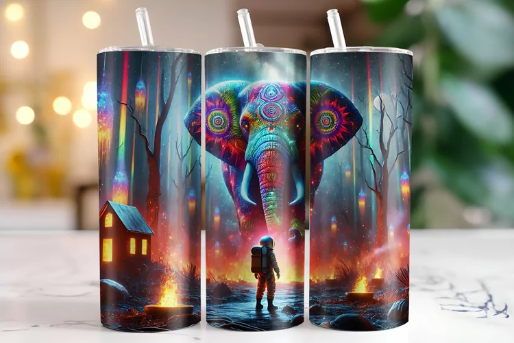 Elephant Tumbler Wrap | Sublimation | Tumblers
