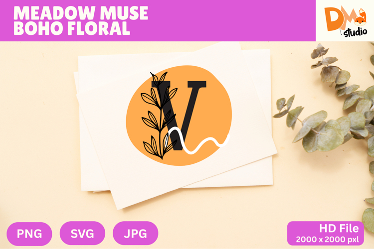 Floral Monogram Letter Svg Image 13