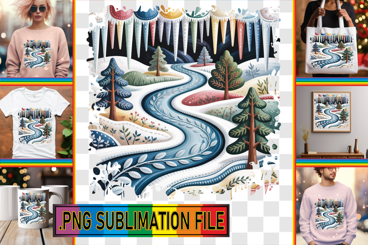 ENCHANTED TSHIRT Designs PNG, Winter example image 1