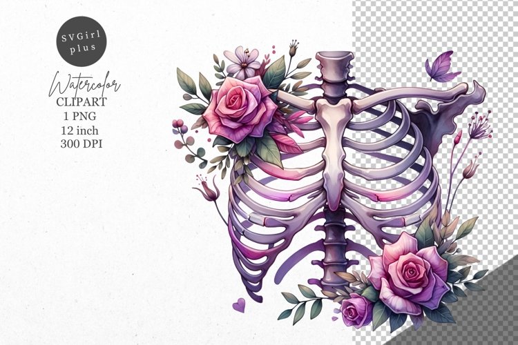Halloween clipart, Human ribcage, Halloween sublimation