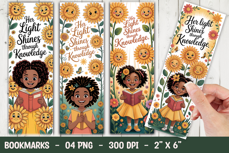 Sunflower Girl Bookmark Sublimation