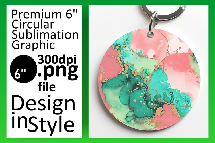 Sophisticated Round Design Keychain Art , Abstract Pattern