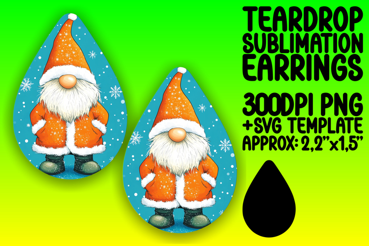 Creative Teardrop Design for Sublimation , Gnome