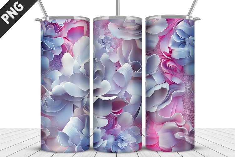 Flowers Tumbler Wrap | Sublimation Design | Tumble PNG