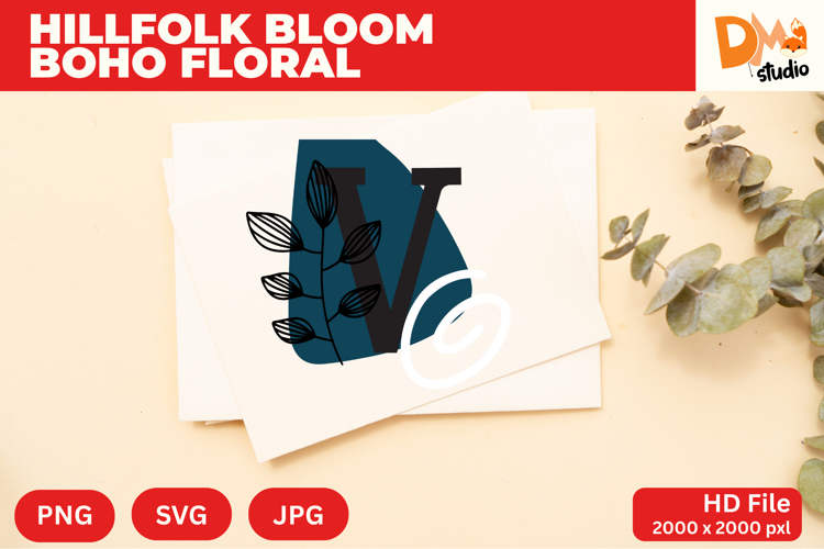 Boho Floral Svg Image 22