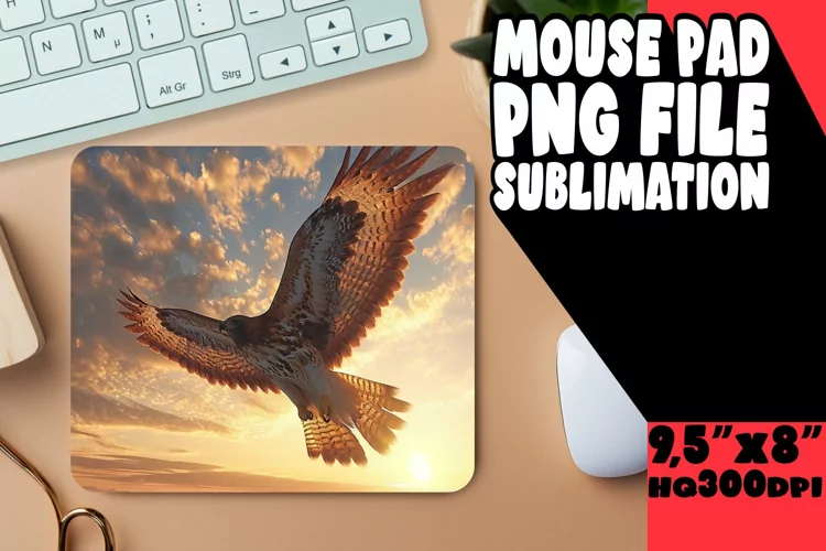 Abstract Bird Pattern Mouse Mat