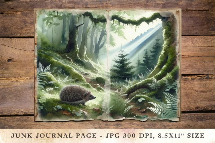 Printable Junk Journal forest 12