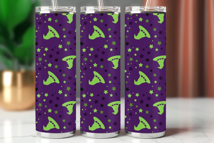 Halloween Tumbler Wrap Seamless Pattern example image 1