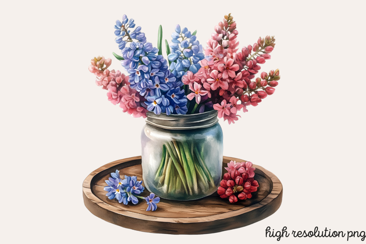 Blue Flower Clipart Image 24