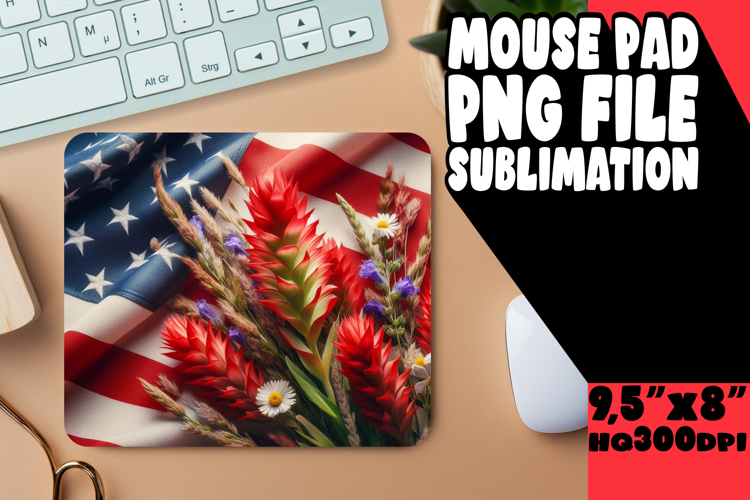 Unique Mouse Pad Sublimation Magic, USA Flag