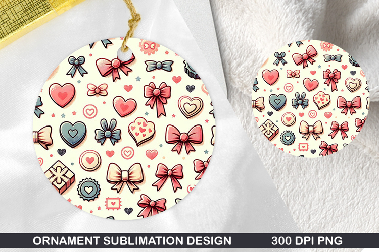 Valentine Stained Glass Ornament PNG, Digital Download File