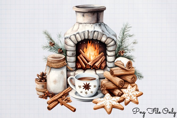 Cozy Christmas Clipart PNG example image 1