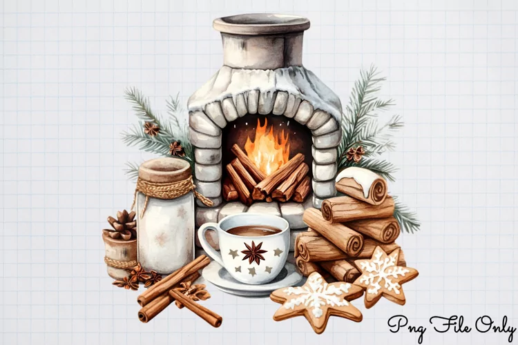 Cozy Christmas Clipart PNG