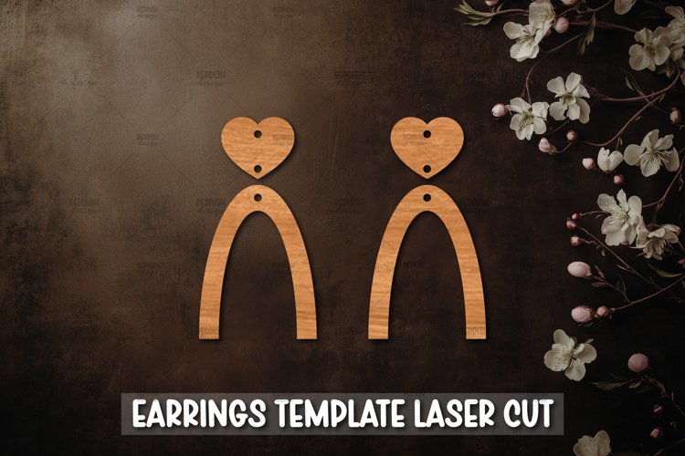 Heart Earrings Svg Image 17