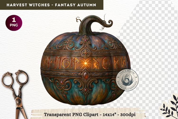 Harvest Witch Clipart Autumn Cottagecore Apothecary PNG RPG