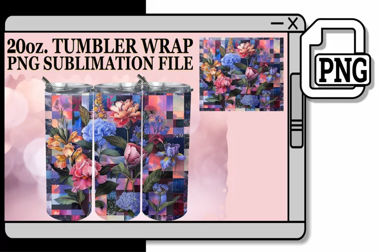 Whimsical Springtime Blossom Tumbler Wrap 20oz