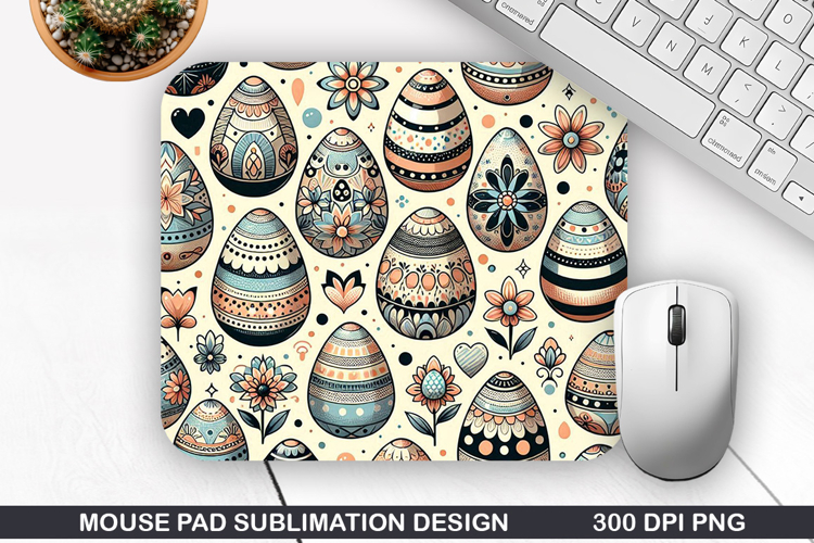 Easter Eggs Mouse Pad Sublimation, Easter Mouse Pad PNG