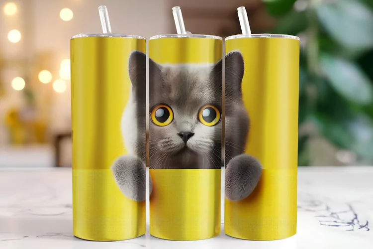 Cat Tumbler Wrap | Sublimation | Tumblers