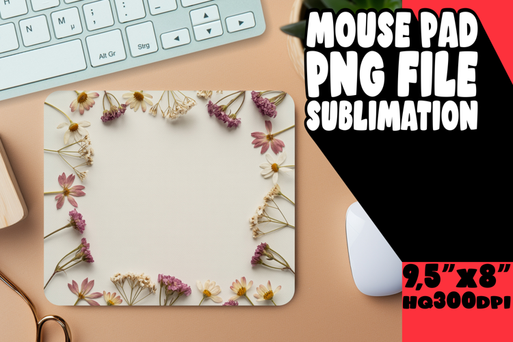 CHEERFUL MOUSE PAD SUBLIMATION INSPIRATION, Flowers