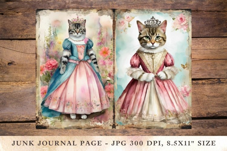 Printable Junk Journal Pages cat 7