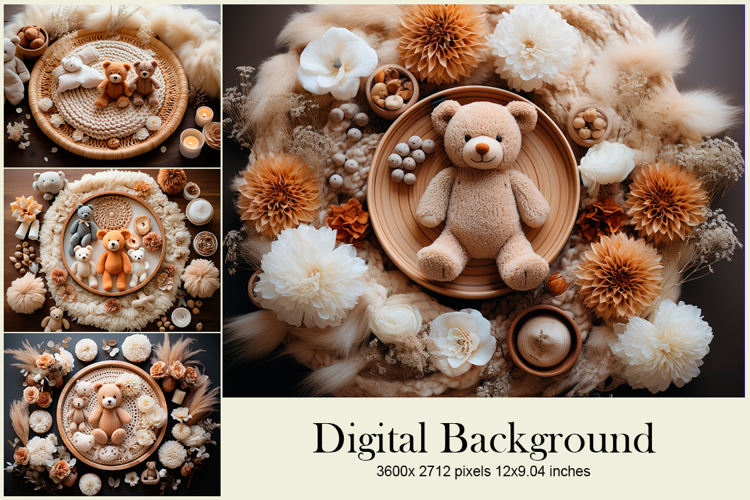 Bear Valentines Background Love Bear Wallpaper Backdrop_32