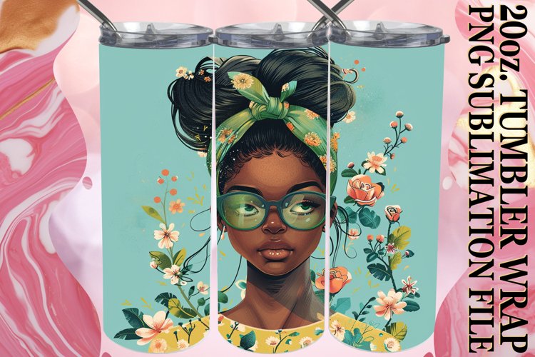 Summer Melanin Magic: Watercolor Tumbler Art