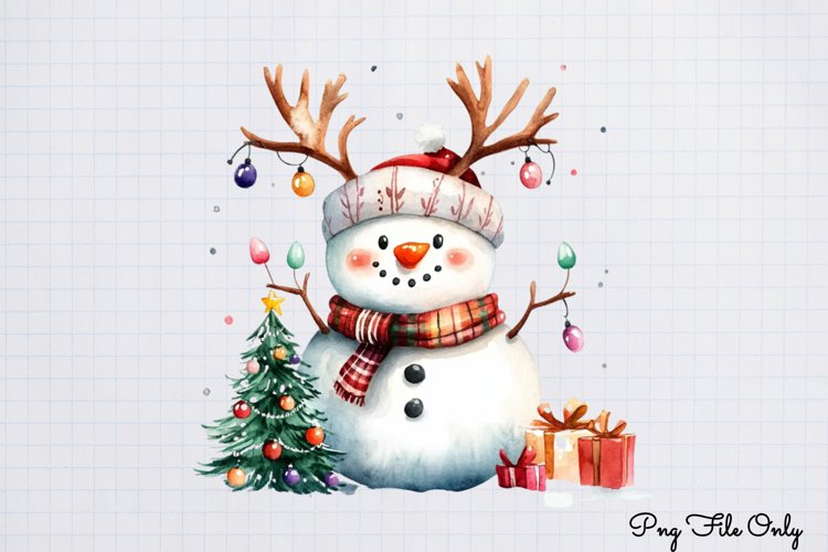 Cute Snowman Clipart Image 14