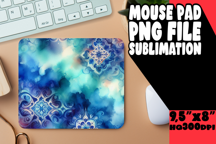 Sweet Desk Mat Sublimation Designs, Watercolor Patter