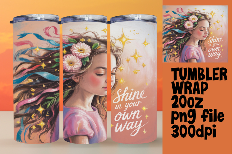 Special Edition 20oz Tumbler Wrap , Girl Quote