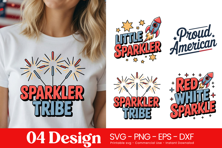 Sparkler Tribe Patriotic Quotes SVG PNG