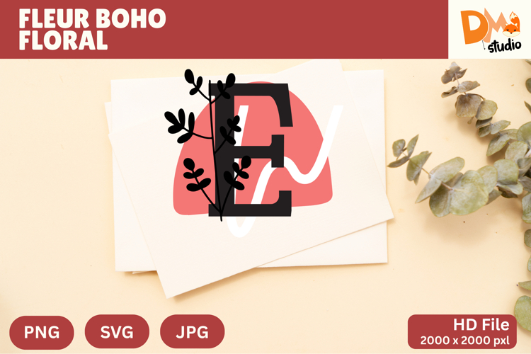 Boho Floral Svg Image 20