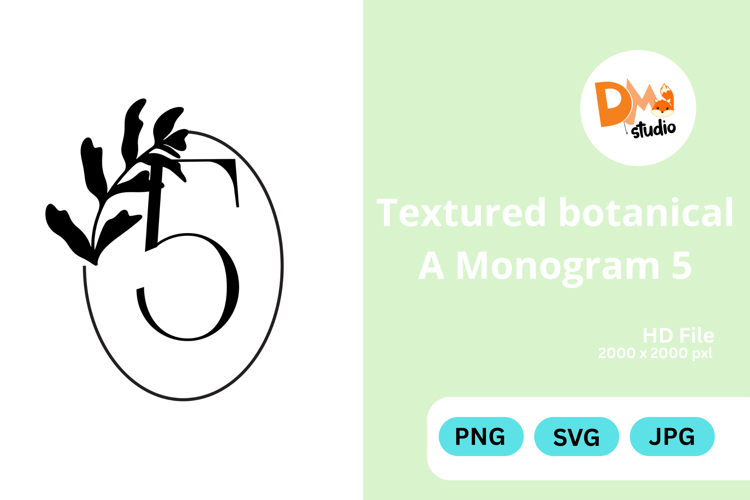 Textured Botanical Monogram