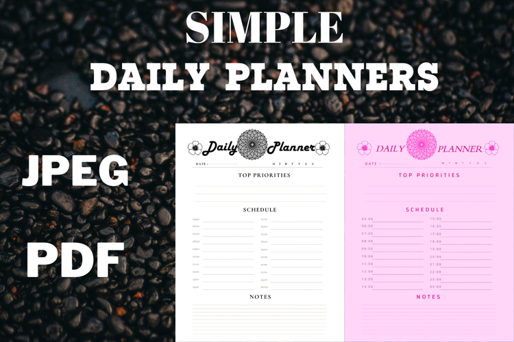 best simplest Daily planner freebie 49,free planners