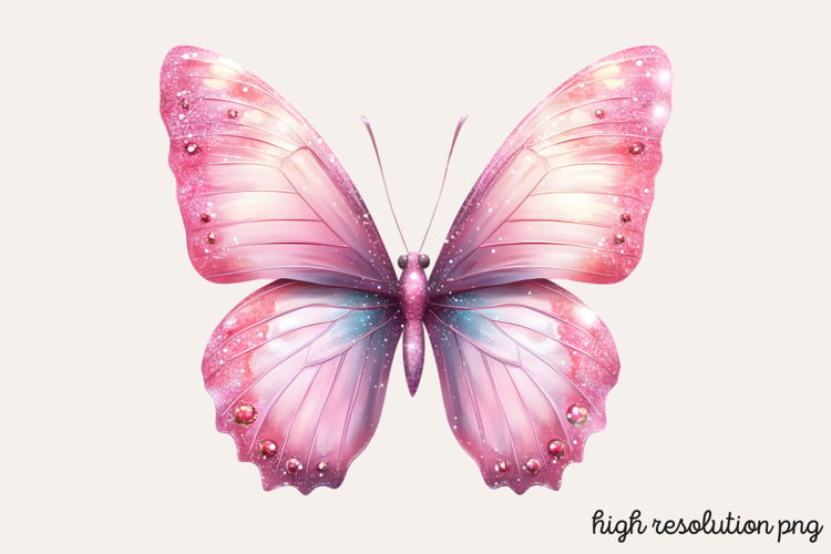 Pink Butterfly Clipart Image 2